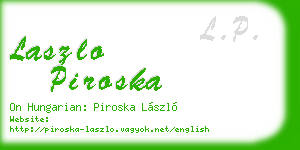 laszlo piroska business card