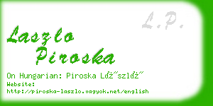 laszlo piroska business card